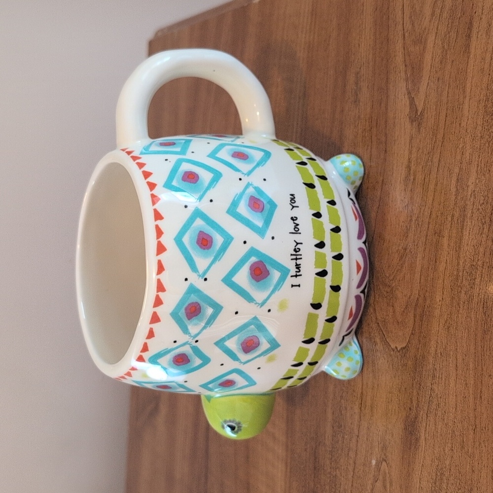 Natural Life Colorful Turtle Mug With "I Turtley Love You" On The Side - Picture 2 of 10